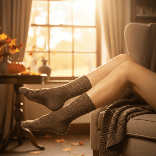 Damskie skarpety Cozy – ciepłe warkoczowe - Sooks