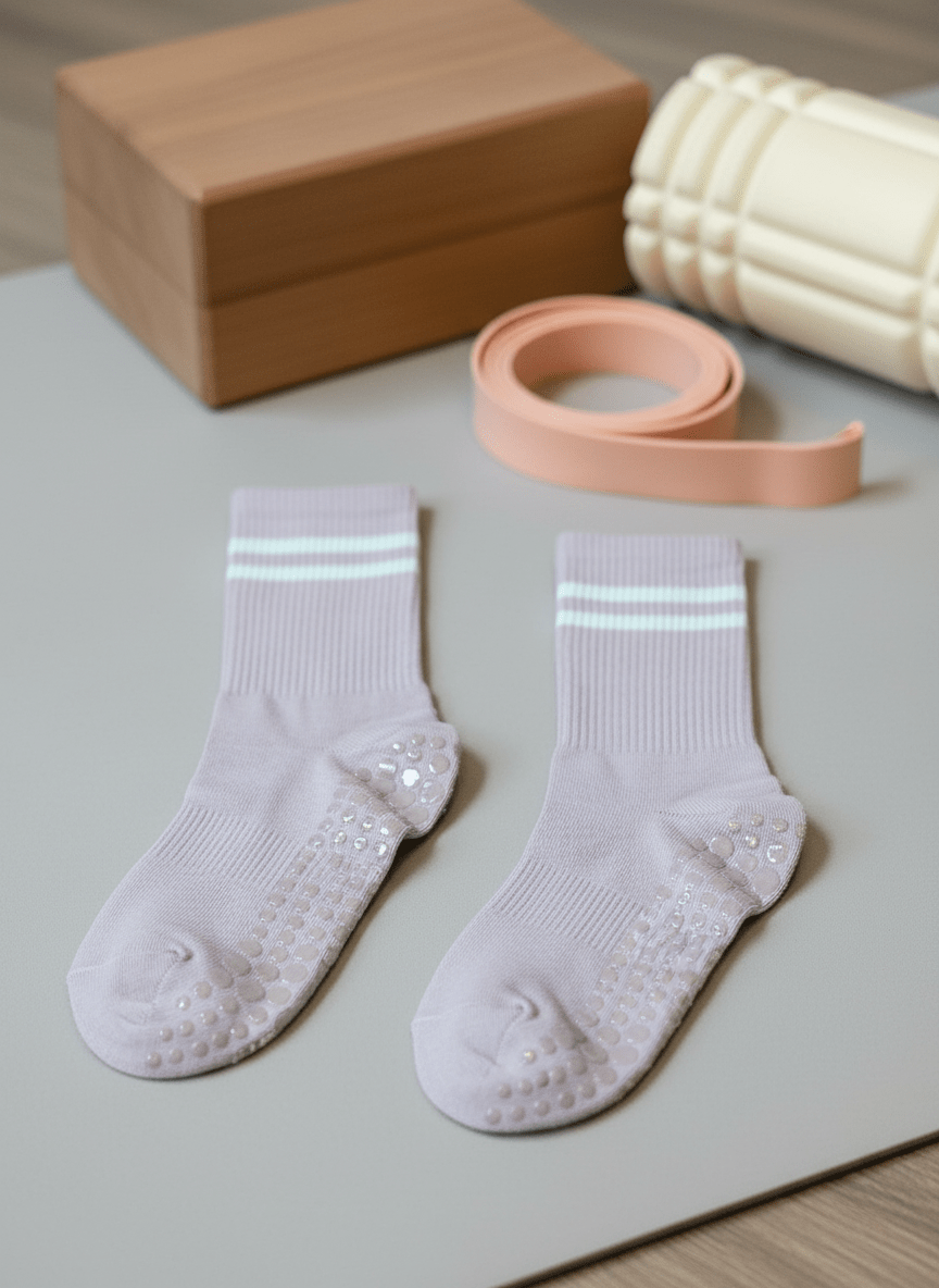 Damskie skarpety do jogi i pilatesu – długie z ABS - Sooks