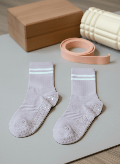 Damskie skarpety do jogi i pilatesu – długie z ABS - Sooks