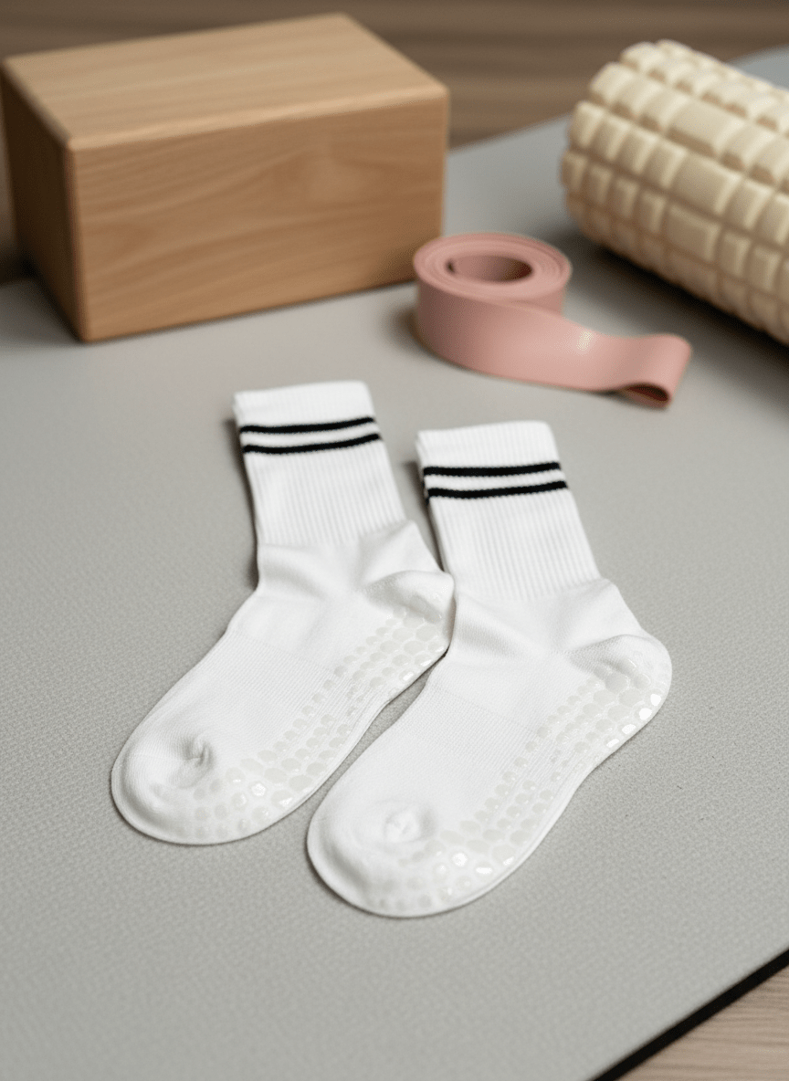 Damskie skarpety do jogi i pilatesu – długie z ABS - Sooks