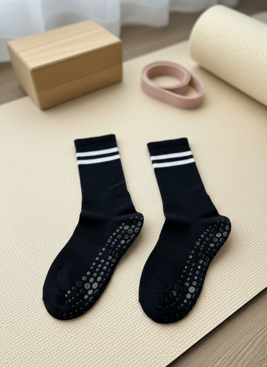 Damskie skarpety do jogi i pilatesu – długie z ABS - Sooks