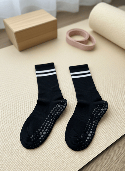 Damskie skarpety do jogi i pilatesu – długie z ABS - Sooks