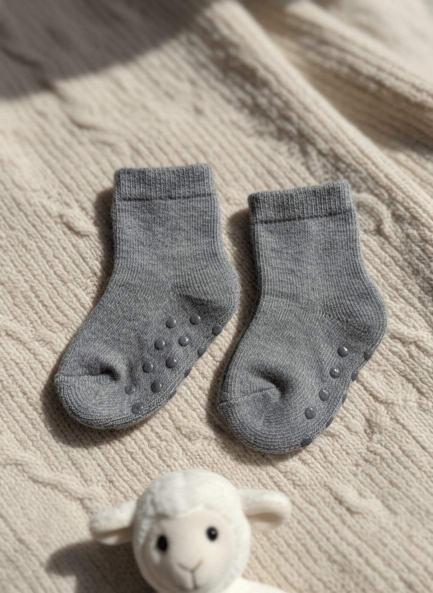 Dziecięce skarpety Alpaka & Wełna – ciepłe, antypoślizgowe i miękkie - Sooks
