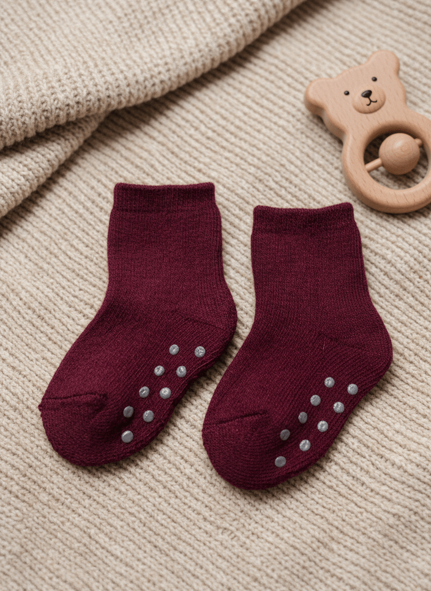 Dziecięce skarpety Alpaka & Wełna – ciepłe, antypoślizgowe i miękkie - Sooks