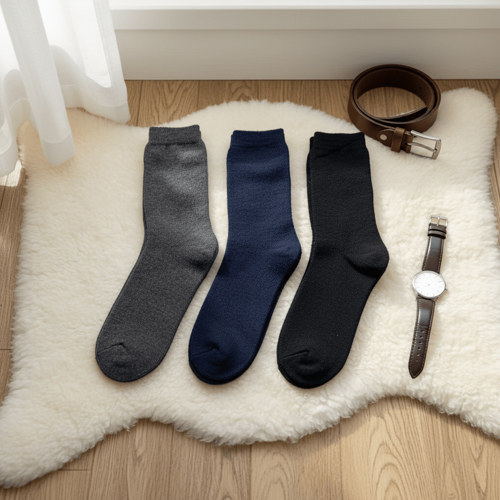 Męskie skarpety Alpaka – ciepłe i lekkie, zimowe - Sooks