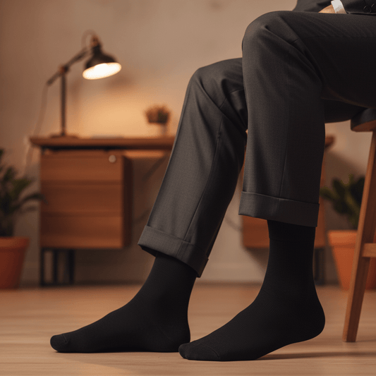 Męskie skarpety garniturowe – bawełniane, eleganckie, klasyczne - Sooks